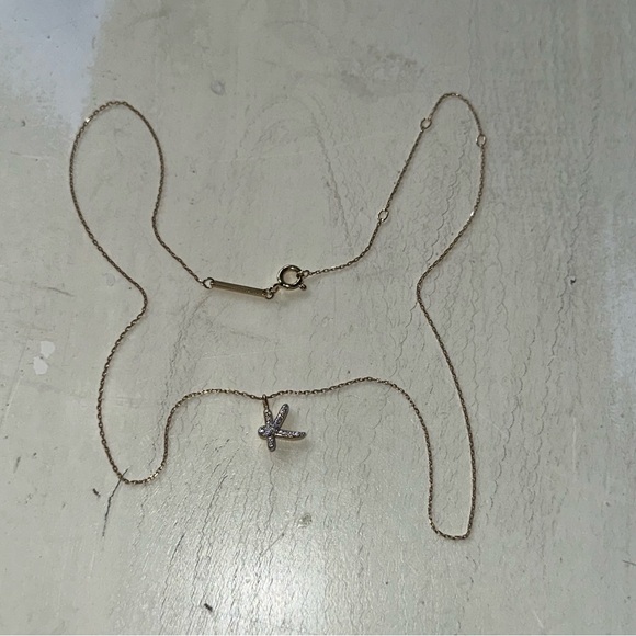 Kendra Scott Diamond and 14k Gold Letter “K” Dainty Chain Pendant - Picture 2 of 4